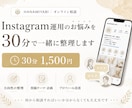 Instagram運用のお悩みを30分で整理します 方向性・投稿テーマ・プロフィール改善を一緒に考えます イメージ1