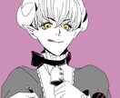 多色バストアップイラスト描きます 使う色は白黒以外2色までとなります イメージ2