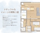 雰囲気のある民泊・広告用の間取り図を作成します 上品・ナチュラル・カジュアル等、ご希望に合わせて作成します！ イメージ2