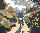 シンプル・絵本タッチの可愛いイラストを描きます ゆるーいネコなどの動物、女の子が得意です イメージ4