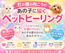 虹の橋の向こうにいるあの子にヒーリングします 届きます。あの子を癒せるのは、あなたしかいません。 イメージ1
