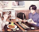 明るく活気のあるイラスト描きます 食べ物を食べる姿や生活感のあるイラストを求めている方へ イメージ5