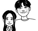 可愛いモノクロ似顔絵描きます 記念や思い出に1枚いかがですか？ イメージ5