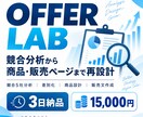競合分析で商品と販売ページを再設計します 競合調査で終わらず、商品設計から販売文まで完成 イメージ1