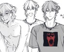 ざっくりした一枚絵を描きます キャラクターの軽いイラストを描きます。 イメージ1