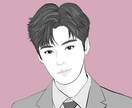 リアルで落ち着きのあるモノクロの似顔絵を描きます 色を付けずにあえてシンプルに！上品で優雅な雰囲気です イメージ7