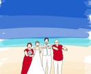 思い出の写真を線画イラストにします ■結婚式のウェルカムスペースに最適！ イメージ3