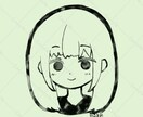 SNS用の似顔絵アイコン描きます 薄墨で描いた様なゆるめなモノクロイラスト イメージ1