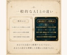 完全オーダーメイド｜精密鑑定× 伴走AI作成します 誰にも言えない悩みも、あなたの設計図を知るAIが伴走します。 イメージ2