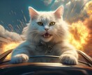 画像を売ります 暴走ねこがハイウェイを車でぶっ飛ばす画像。 イメージ4