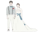 ウェディングイラスト受けたわまります 心温まるデザインでお客様の結婚式を彩ります イメージ1