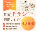 店舗オープン・イベント向け片面チラシを制作します 初めてでも安心！伝わるチラシを丁寧に制作します イメージ1