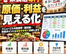 飲食店の原価と利益を分析し改善提案します メニュー別の原価率・利益を見える化します イメージ1