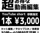 short動画作成します 【超お得！】安価で動画編集します！【short】 イメージ1