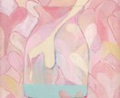 お部屋に飾る正方形の不思議でやさしい絵を描きます 言葉を色に溶かして。物語のある小さな窓のような一枚を制作。 イメージ2