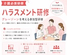 介護現場の判断力を育てるハラスメント研修作成します その場面、ハラスメントか判断できますか？ イメージ1