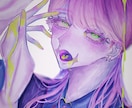 SNSアイコンお描きします 毒々しい色と睫毛にこだわります イメージ3