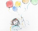 ゆるい雰囲気の女の子を描きます カラー、モノクロ、写真を元にした似顔絵等もOK イメージ6