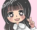 可愛い女の子のアイコンお描きします サンプルのようなイラストです。SNSのアイコンにどうぞ！ イメージ5