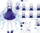 ゆるめ+かわいいキャラクターイラストを制作します MVやVの配信向けのイラスト、パーツ分けもok！ イメージ3