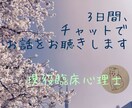 臨床心理士が3日間チャット相手になります 人間関係、仕事、困り事、相談、うつ、雑談、どんな話もok イメージ1