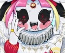 メルヘンでダークなMVイラストお描きします 【地雷系・量産型・ピエロ・サーカスモチーフ人外・マスコット】 イメージ3