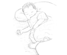 赤ちゃんの鉛筆似顔絵を描きます ご出産のお祝いに喜ばれています イメージ6