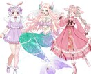 目を引く個性的で美麗な立ち絵お描きします 細部までこだわった丁寧な塗りと個性豊かなデザインが売りです イメージ3