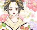 早めの仕上がり☆モノクロ！モダン美人画描きます ～落ち着いた大人かわいいイラスト描かせていただきます～ イメージ5