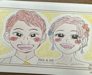 結婚記念日やお祝い事に向けた似顔絵を描きます 色鉛筆で温かみのある雰囲気に仕上げます✿︎ イメージ1