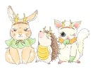 かわいい動物･ペット×ファッションイラスト描きます 動物に小物やお菓子を着飾ります☆好きな生き物 イメージ4