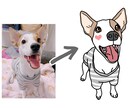 写真を元に愛犬ちゃんのイラストを描きます 大切な愛犬を可愛いイラストに残したい人向け イメージ1
