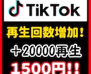 TikTokの再生回数を＋20000回増やします TikTok再生回数の他にいいね数オプションもございます イメージ1