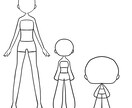 Live2D対応！女の子型イラスト3種から選べます 選べる3型！Live2D用パーツ分けイラスト イメージ2