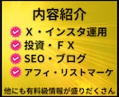 再販・丸パクリ可！強者の情報商材400点販売します アフィリエイト・SEO・SNS・FX等の在宅究極マニュアル イメージ6
