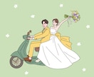 韓国風＊ウェルカムボードイラスト描きます 結婚式のテーマカラーに合わせたウェルカムボードイラスト イメージ6