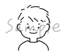 商用◎!ゆるかわいいアイコン描きます シンプルで優しげなイラスト似顔絵^^ 【モノクロ】 イメージ4