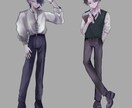 アイコンや立ち絵などのイラスト描きます TRPG立ち絵/顔がいいひとを描くの好きです♡ イメージ2