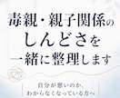 毒親、親子関係の相談に乗ります あなたの気持ちを、言語化して整理します。 イメージ1