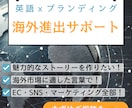 英語×ブランディング：海外進出サポートします 海外市場向けの英語ブランディングをサポート！ イメージ1