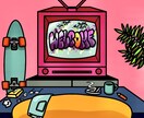 ポップで可愛い似顔絵を描きます まるでカートゥーンの世界に入ったような1枚に仕上がります✨️ イメージ5