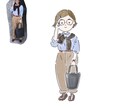 雑誌挿絵風ファッションイラスト描きます ちょっと水彩画風？な可愛い感じに仕上げます。 イメージ1