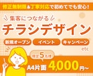５名様限定！Ａ４チラシ作ります ぱっと目を惹くチラシを作成！丁寧な対応で安心！ イメージ1