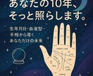 生年月日×手相×血液型で10年占います 2035年までの未来を予測 運命の流れを優しくガイド イメージ1