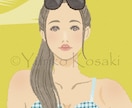マット感のあるお洒落イラストを描きます ドライブラシタッチの大人可愛い女性アイコンを求めている方へ イメージ2