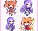 ポップなデフォルメキャラ【ミニキャラC】描きます SNSアイコン・グッズ・動画素材等ご自由にお使いください！ イメージ2