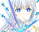 キャラ単体イラスト描きます 銀髪蒼眼女の子のイラストを描きます イメージ3
