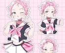 パステルカラーの幼い女の子のアイコンを描きます ぷくぷくなほっぺが特徴な絵柄で作成してます イメージ1