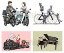 商用可◎乗り物だけも◎乗物×動物イラストを書きます 車・バイク・楽器・マシンと愛猫・愛犬・愛鳥・ペットを記念に イメージ3