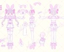 選べる塗り2種☆ゆめかわでポップなイラスト描きます 無料でゴスロリ衣装デザインできます（ご希望者のみ) イメージ10